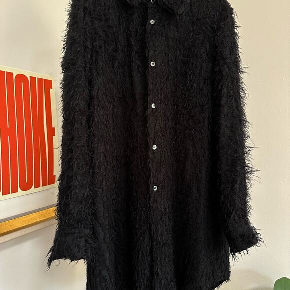 Comme des garçons fringe faux fur button shirt - Picture 5 of 11